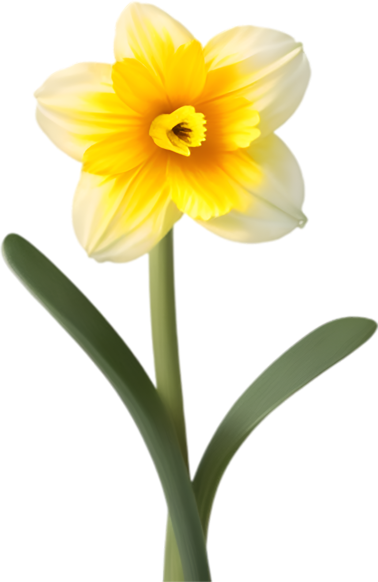 AI generated Daffodil clipart. A cute Daffodil flower icon. 39370651 PNG
