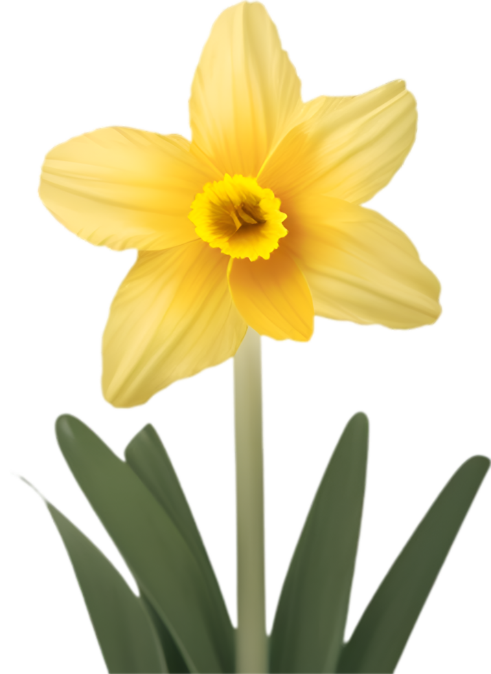 AI generated Daffodil clipart. A cute Daffodil flower icon. png