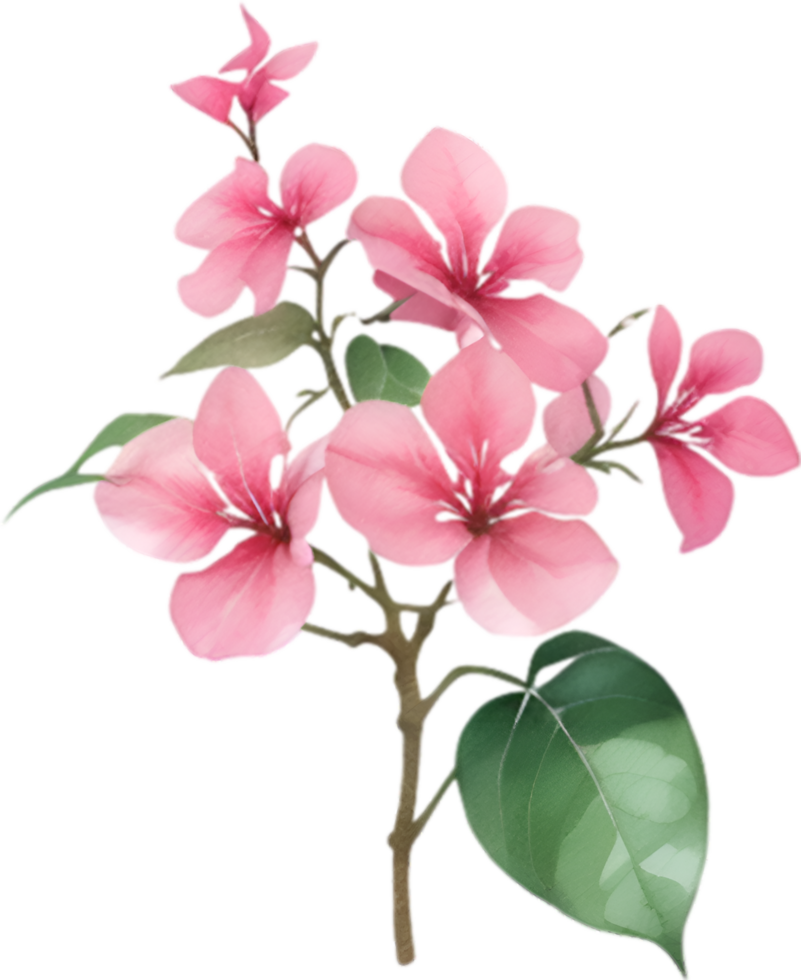 AI generated Bougainvillea clipart. A cute Bougainvillea flower icon. png