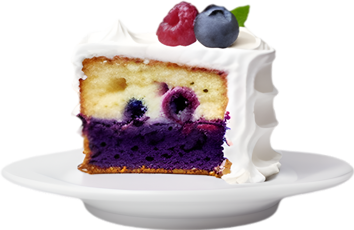 AI generated Blueberry cake icon, Cute colorful blueberry cake icon. png