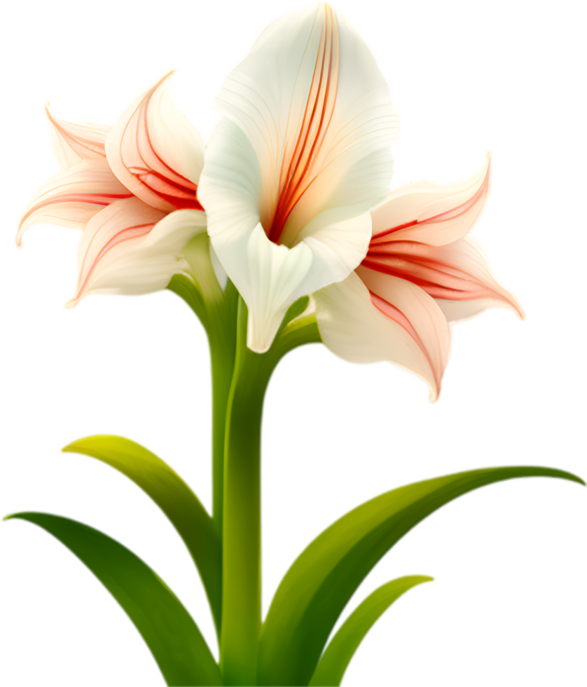 ai genererad amaryllis ClipArt. en söt amaryllis blomma ikon. png