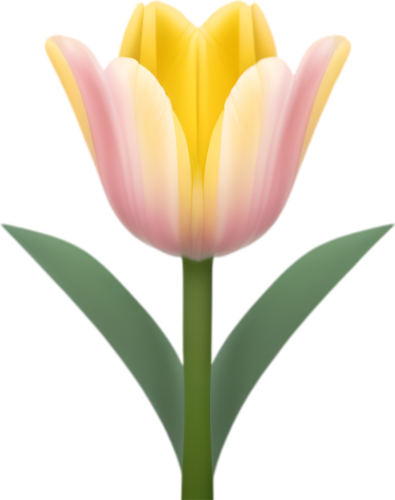AI generated Flower icon, close-up of a cute colorful flower icon. png