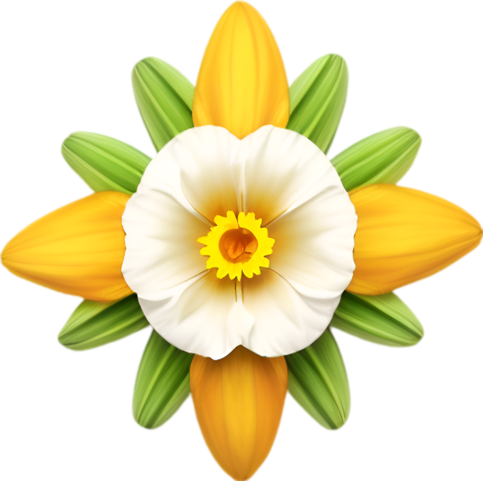 AI generated Flower icon, close-up of a cute colorful flower icon. png