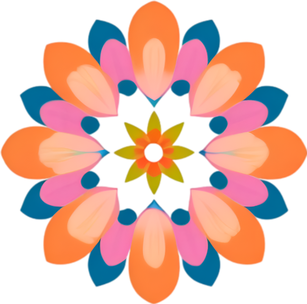 AI generated Flower icon, close-up of a cute colorful flower icon. png