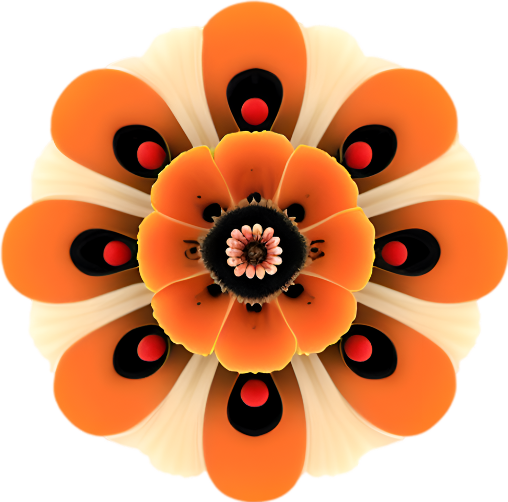 AI generated Flower icon, close-up of a cute colorful flower icon. png
