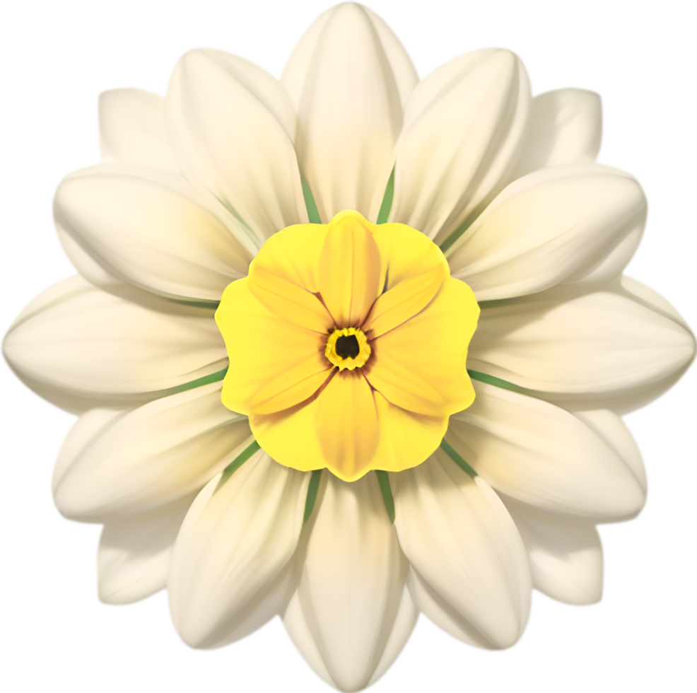 AI generated Flower icon, close-up of a cute colorful flower icon. png