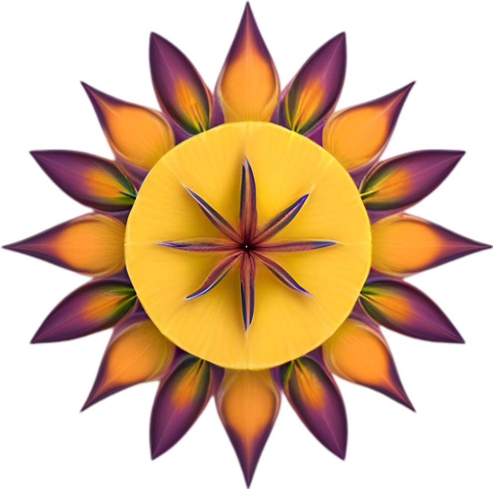 AI generated Flower icon, close-up of a cute colorful flower icon. png