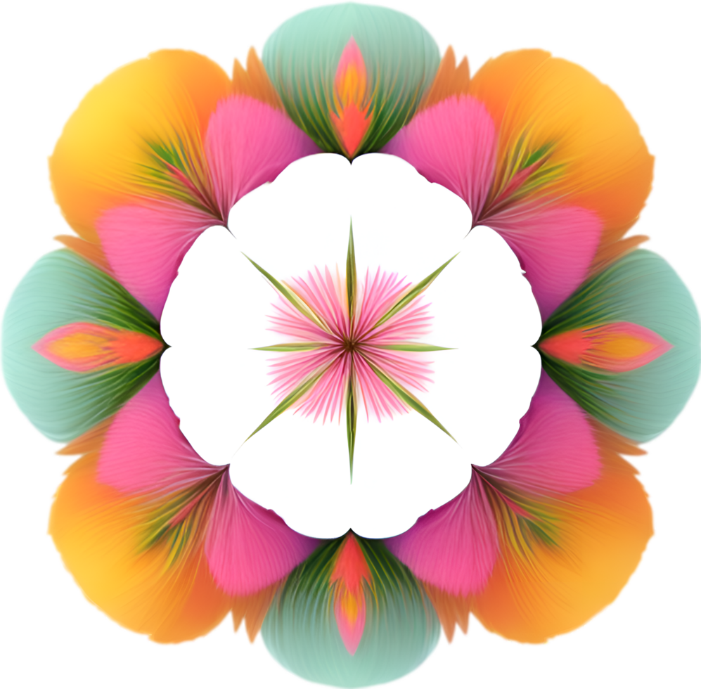 AI generated Flower icon, close-up of a cute colorful flower icon. png