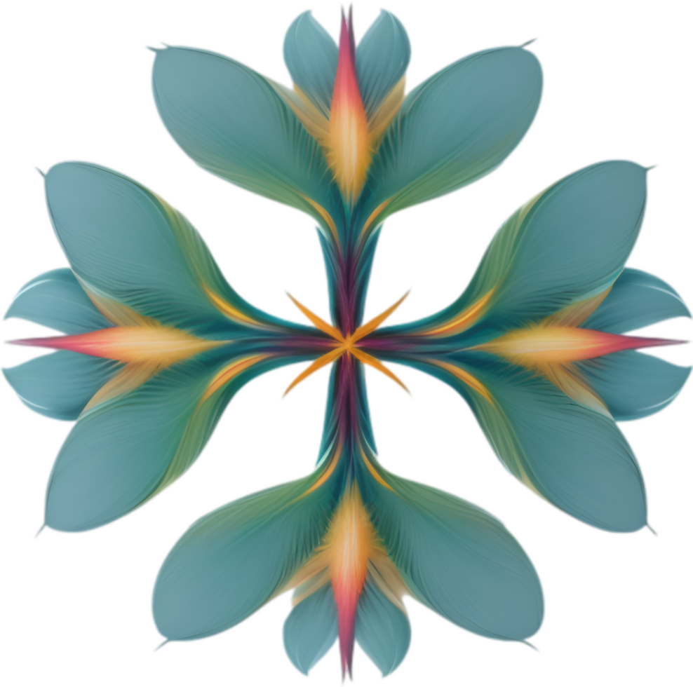 AI generated Flower icon, close-up of a cute colorful flower icon. png