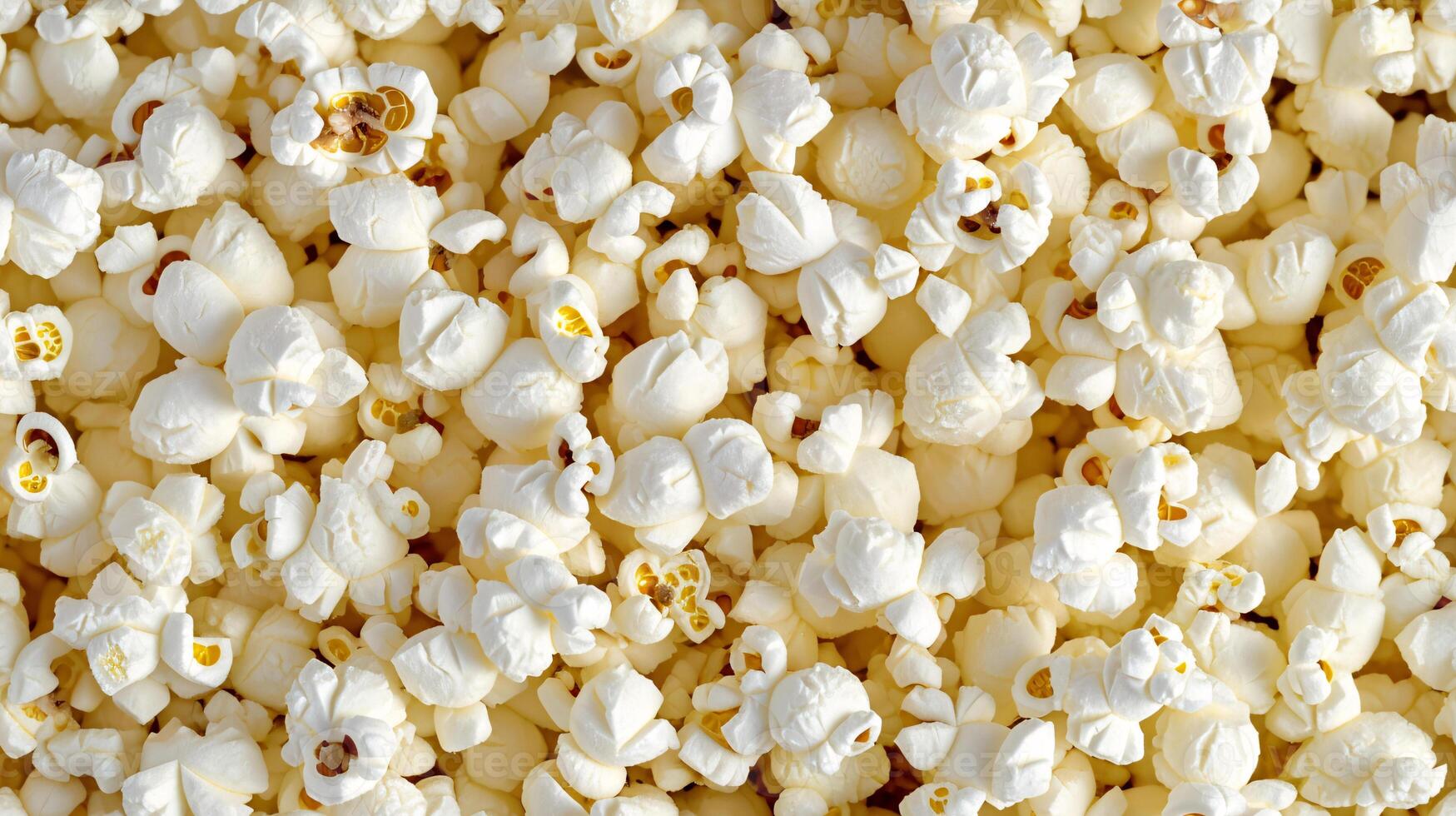 AI generated Close up of Cinema Food popcorn in a full screen tile image that can be repeated infinitely photo