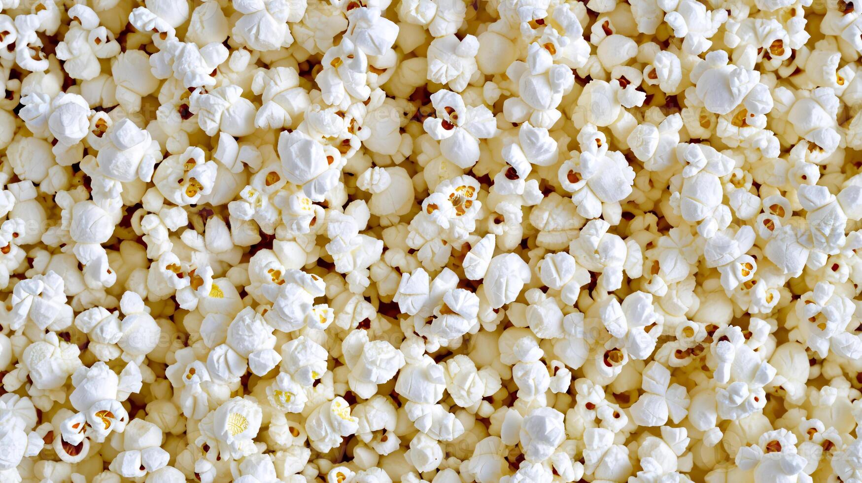 AI generated Close up of Cinema Food popcorn in a full screen tile image that can be repeated infinitely photo