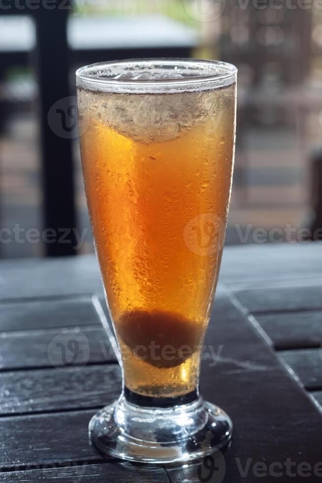 A glasses of Iced Lychee Tea photo