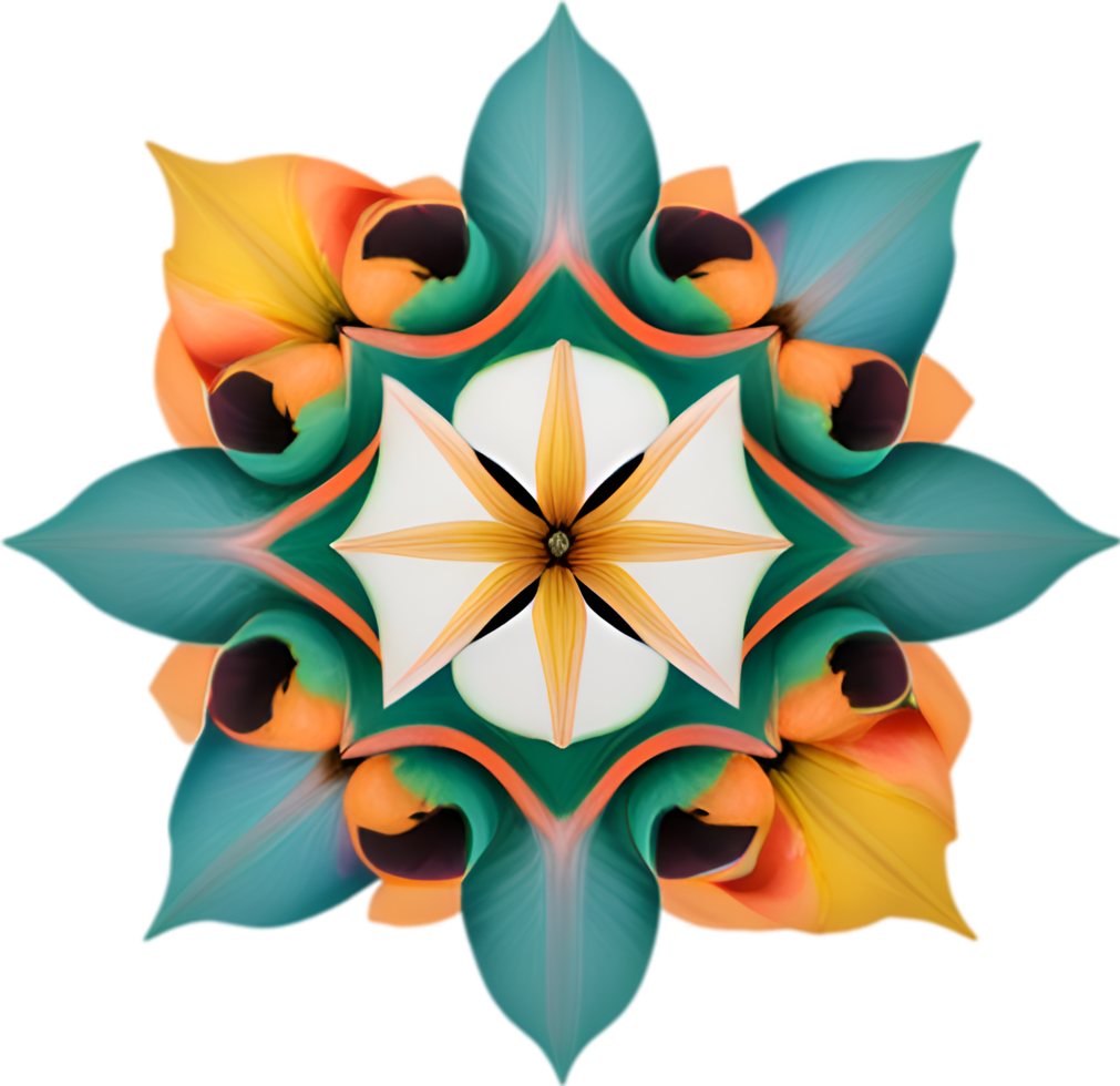 AI generated Flower icon, close-up of a cute colorful flower icon. png