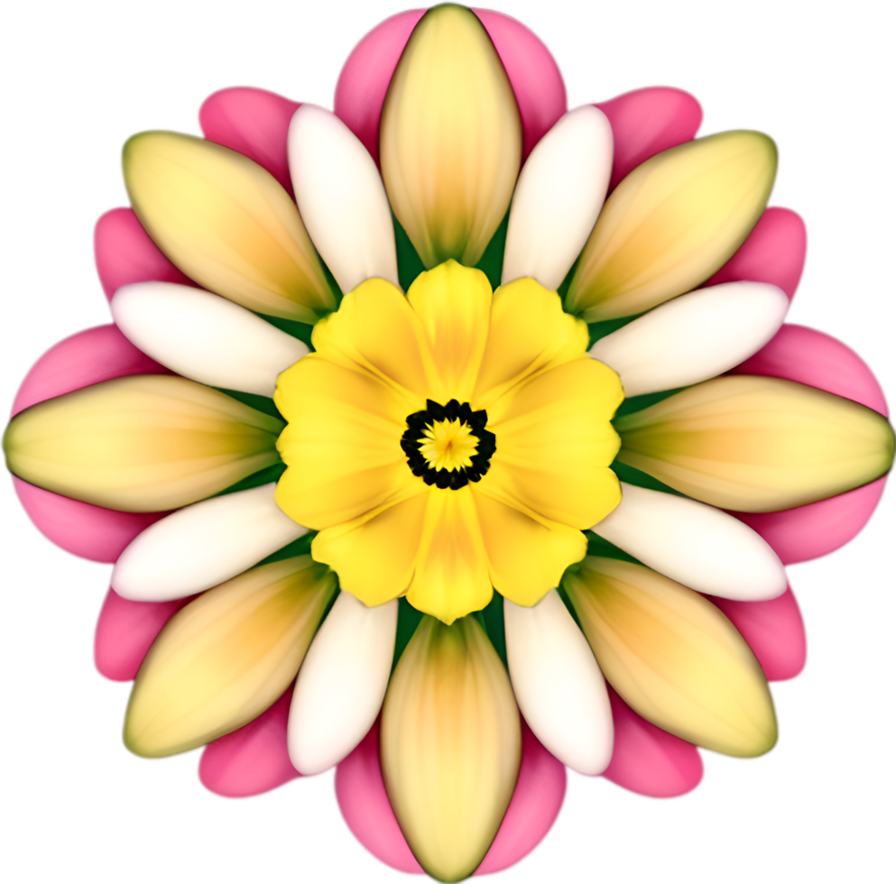 AI generated Flower icon, close-up of a cute colorful flower icon. png