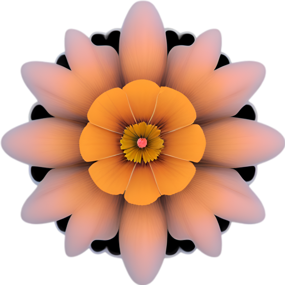 AI generated Flower icon, close-up of a cute colorful flower icon. png