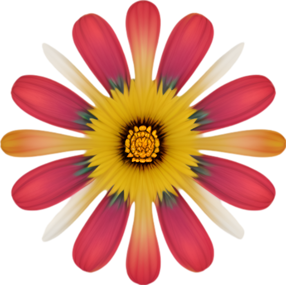 AI generated Flower icon, close-up of a cute colorful flower icon. png