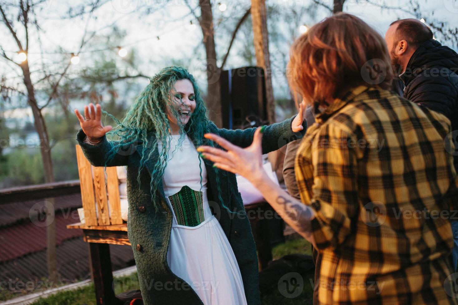 the first wedding dance of the bride in the glade photo