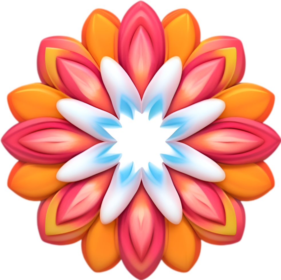 AI generated Flower icon, close-up of a cute colorful flower icon. png