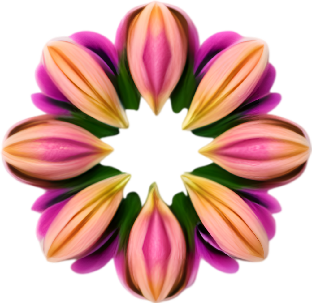 AI generated Flower icon, close-up of a cute colorful flower icon. png