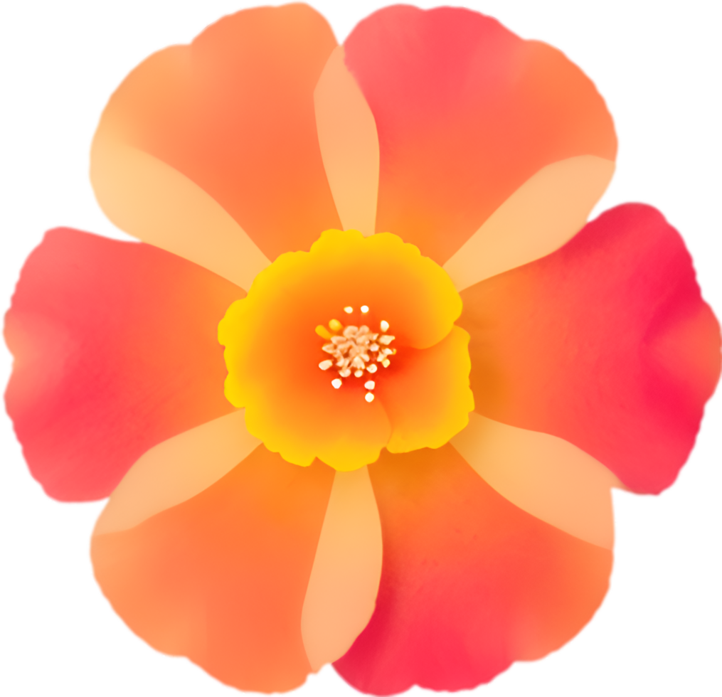 AI generated Flower icon, close-up of a cute colorful flower icon. png
