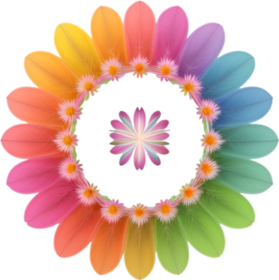 AI generated Flower icon, close-up of a cute colorful flower icon. png