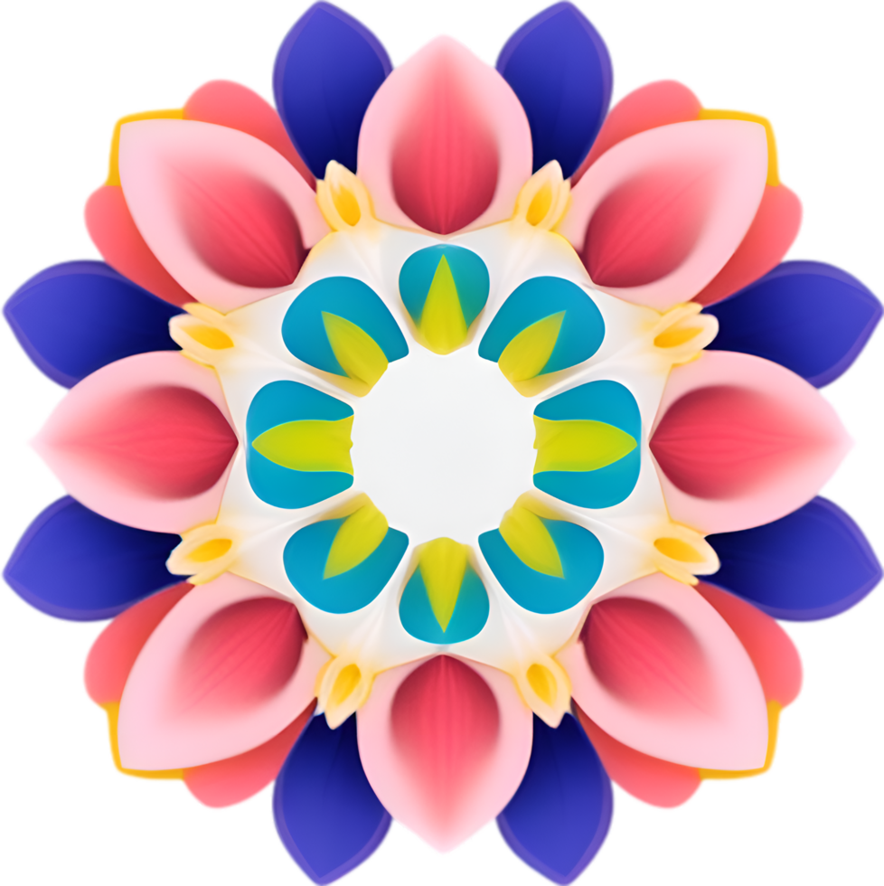 AI generated Flower icon, close-up of a cute colorful flower icon. png