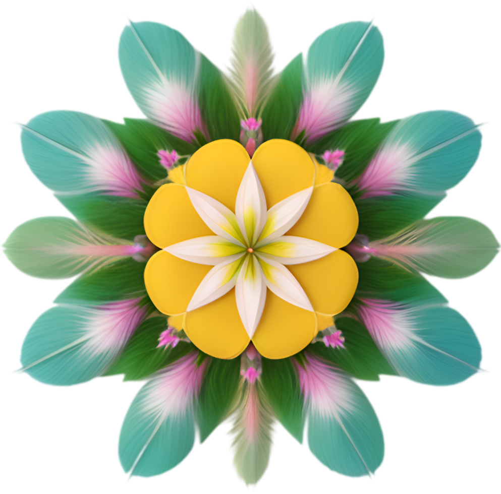 AI generated Flower icon, close-up of a cute colorful flower icon. png