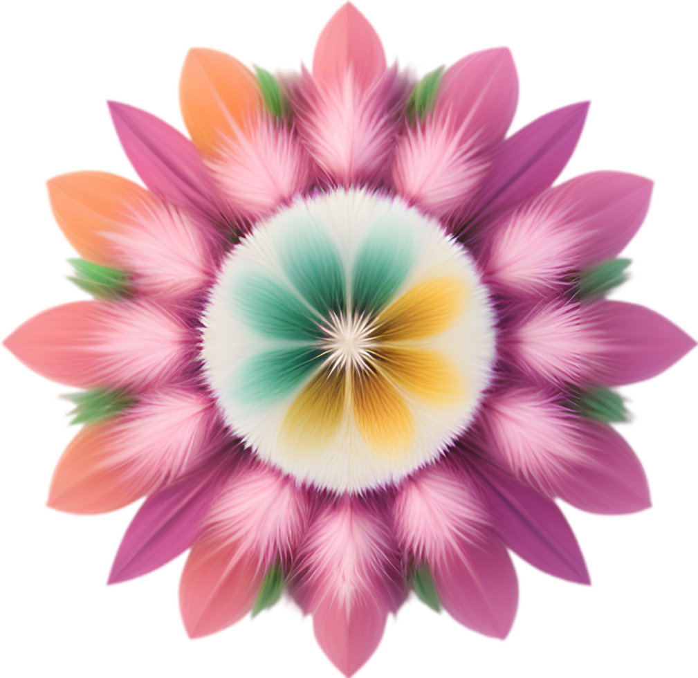 AI generated Flower icon, close-up of a cute colorful flower icon. png