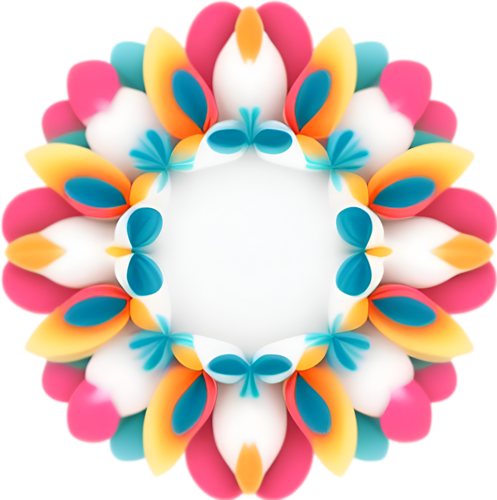 AI generated Flower icon, close-up of a cute colorful flower icon. png