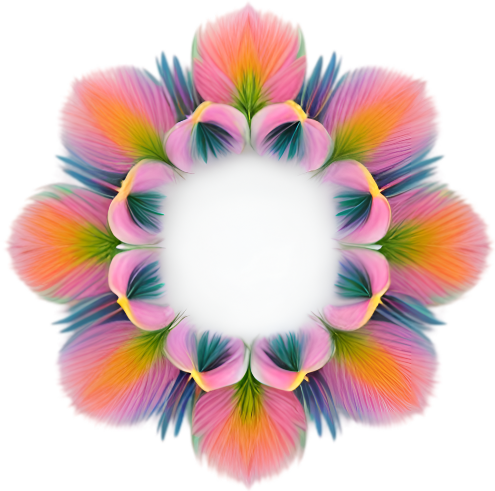 AI generated Flower icon, close-up of a cute colorful flower icon. png