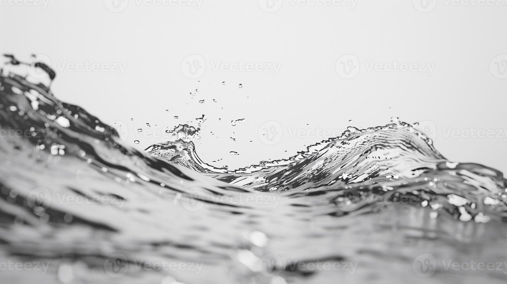 AI generated sofe water wave on white background . photo