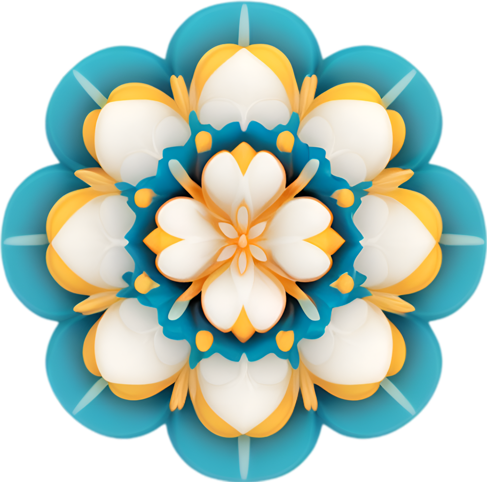 AI generated Flower icon, close-up of a cute colorful flower icon. png