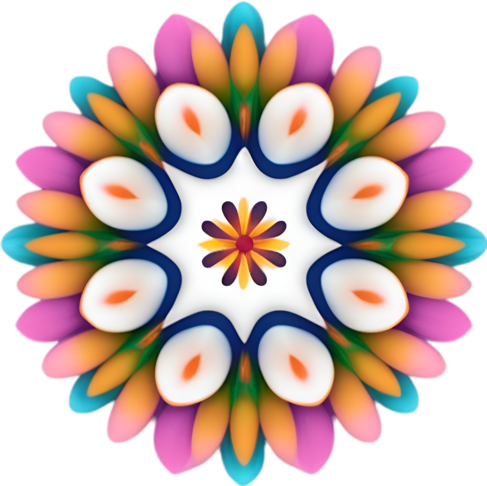AI generated Flower icon, close-up of a cute colorful flower icon. png