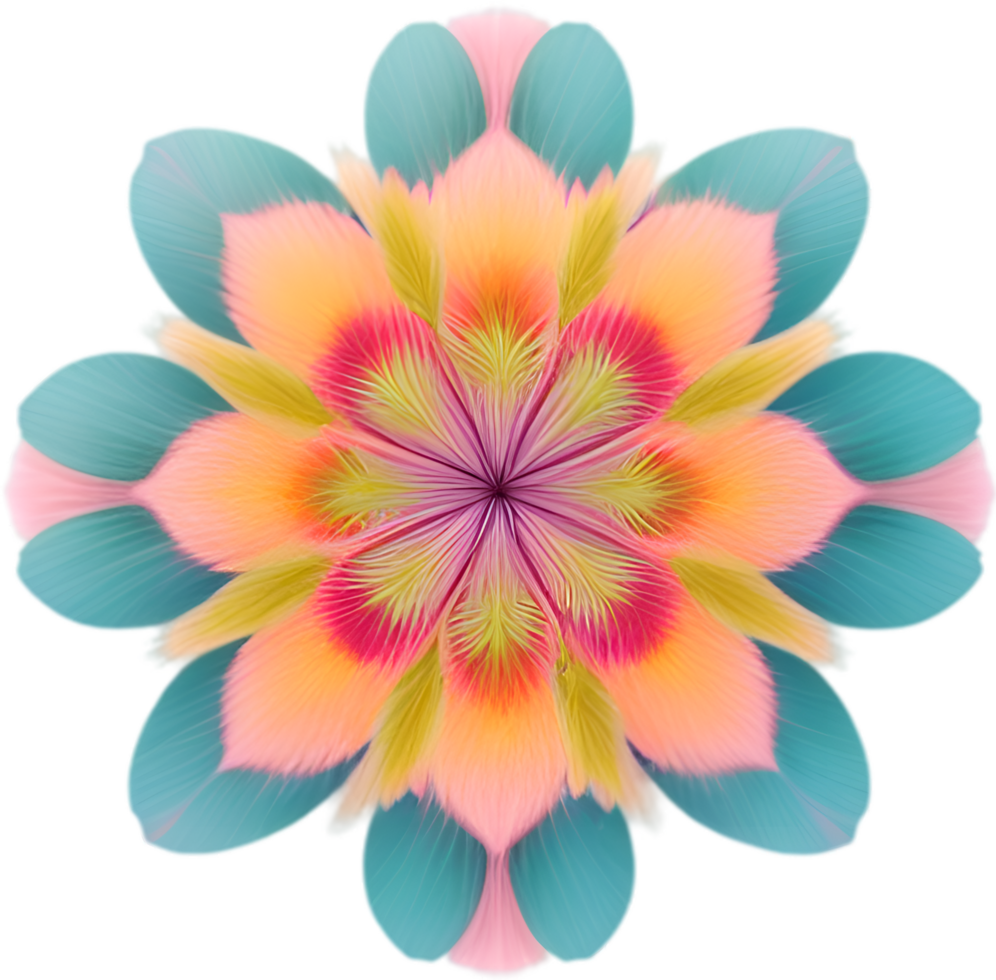 AI generated Flower icon, close-up of a cute colorful flower icon. png
