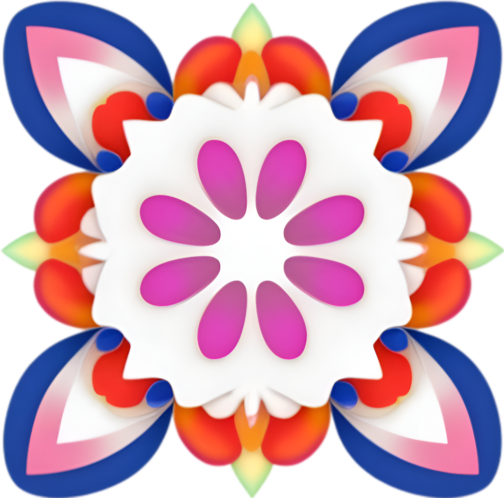 AI generated Flower icon, close-up of a cute colorful flower icon. png