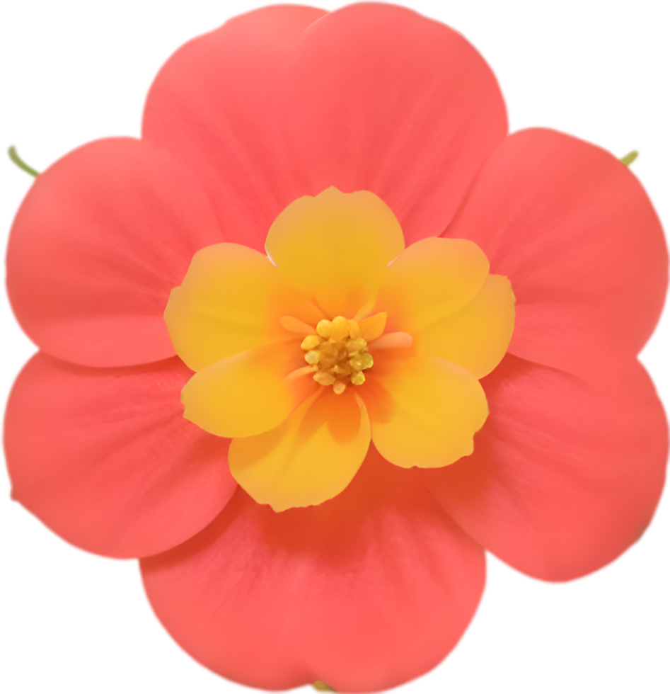 AI generated Flower icon, close-up of a cute colorful flower icon. png