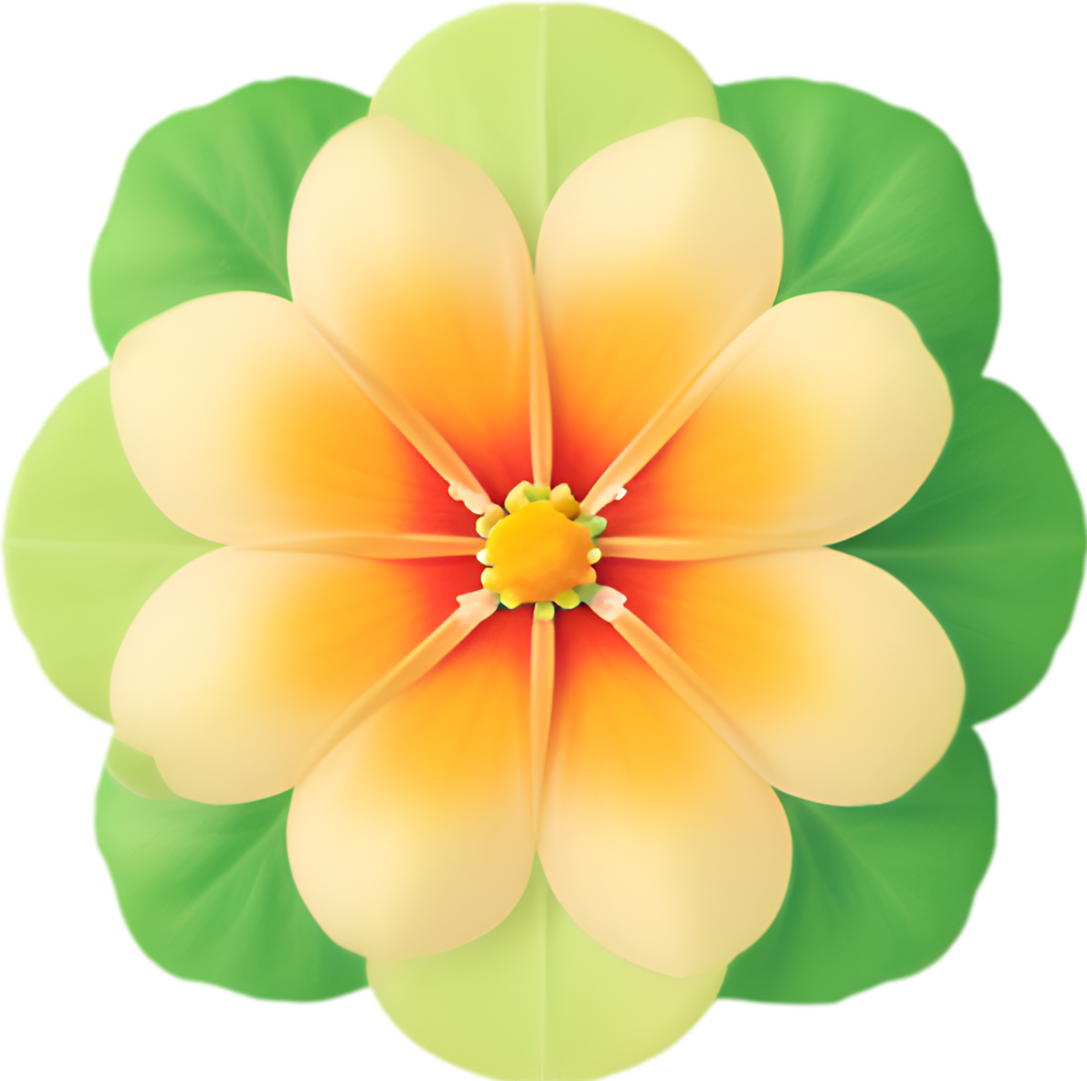 AI generated Flower icon, close-up of a cute colorful flower icon. png