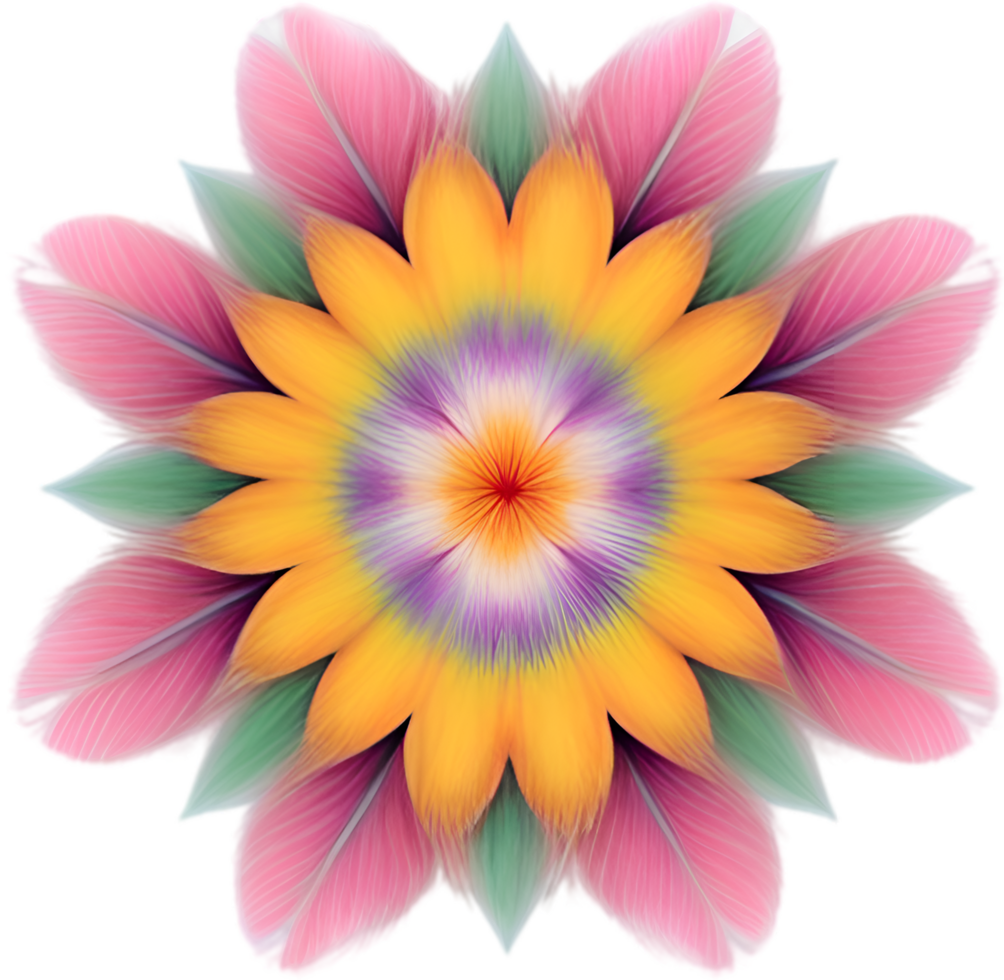 AI generated Flower icon, close-up of a cute colorful flower icon. png