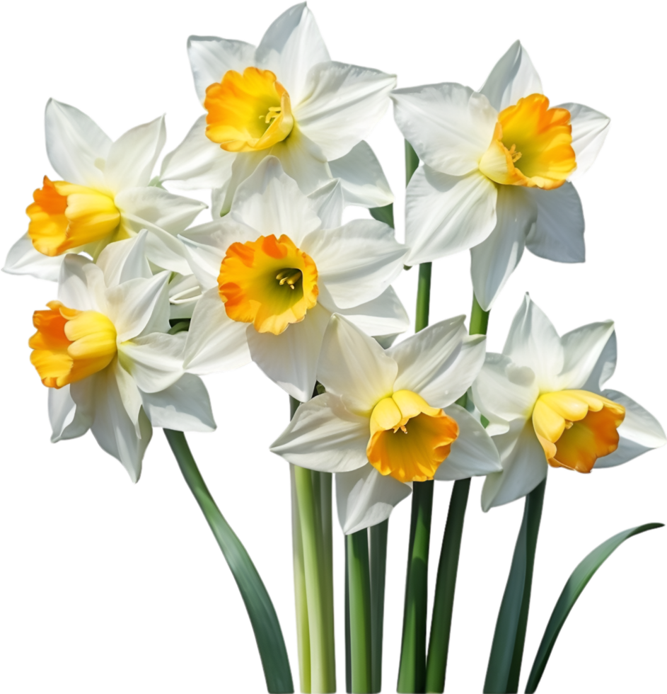 AI generated Watercolor painting of a Narcissus flower. png