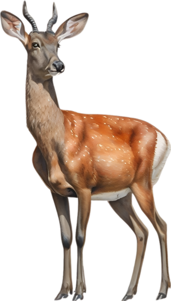 AI generated Roe Dee. Close-up watercolor of Roe Dee. png