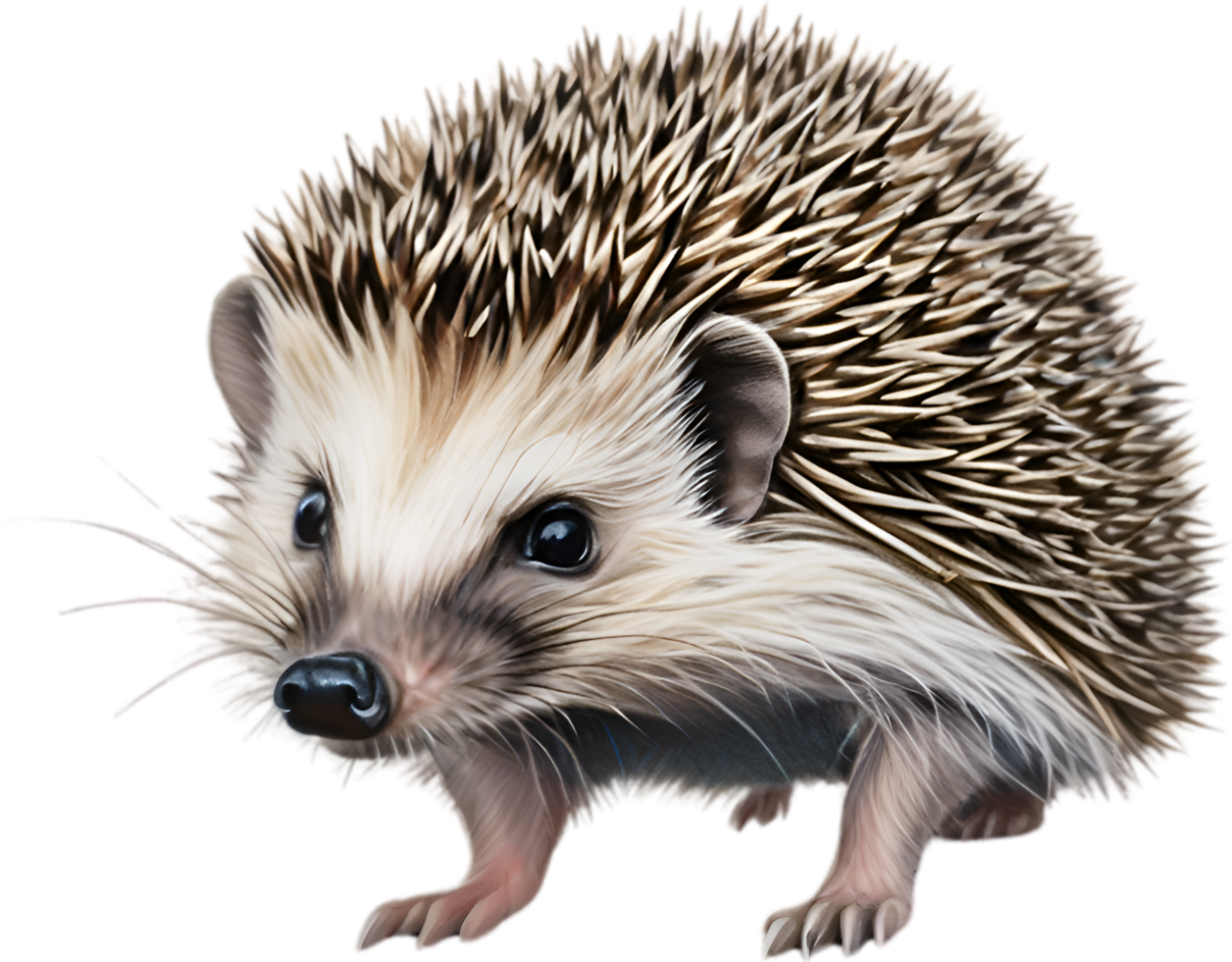 AI generated Common Hedgehog. Close-up image of Common Hedgehog. png