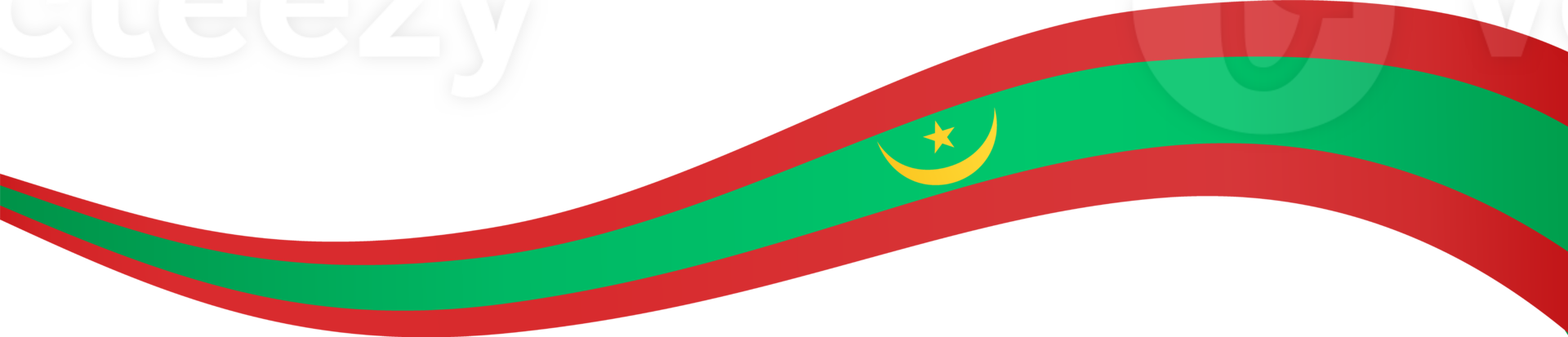 Mauritania  flag wave png