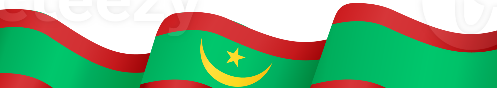 Mauritania  flag wave png