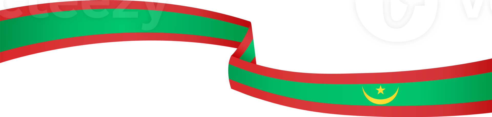 Mauritania  flag wave png