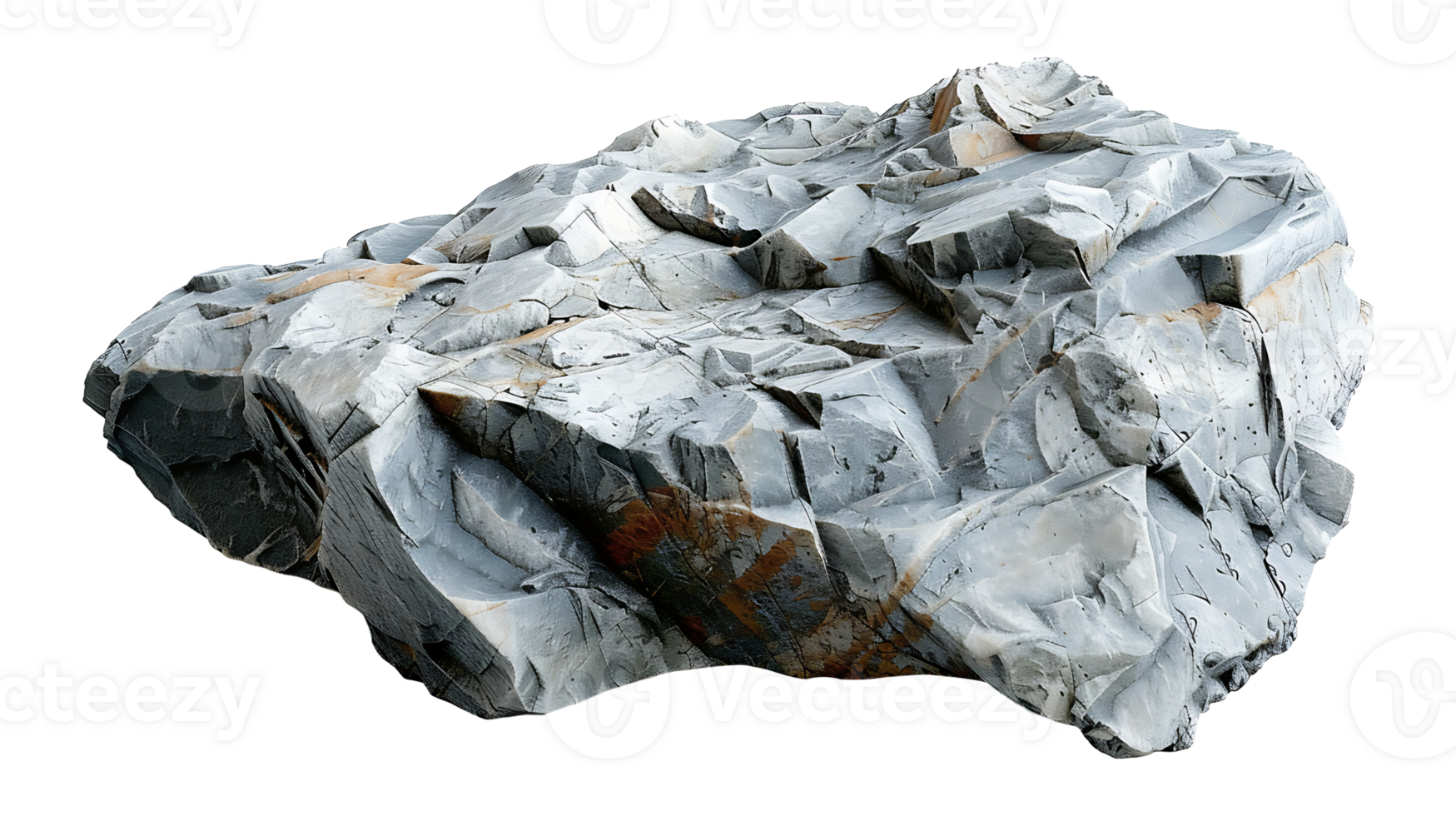 AI generated Broken stone on a transparent background. Stone png