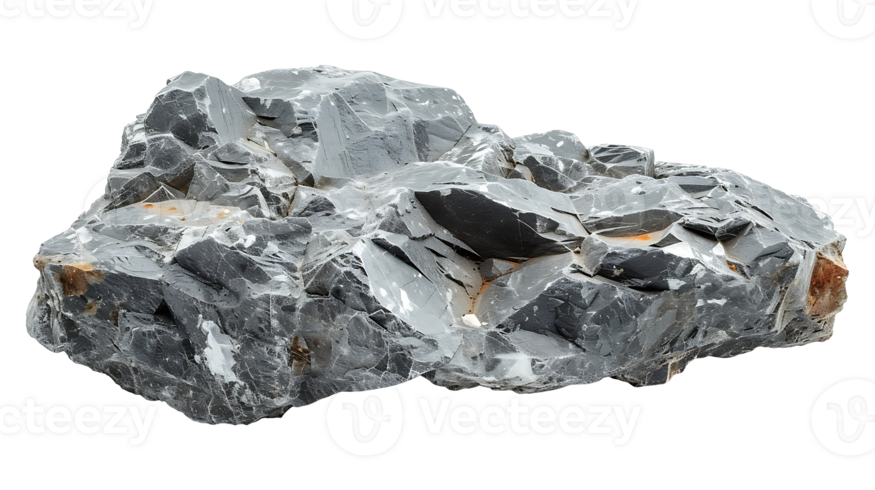 AI generated Broken stone on a transparent background. Stone png