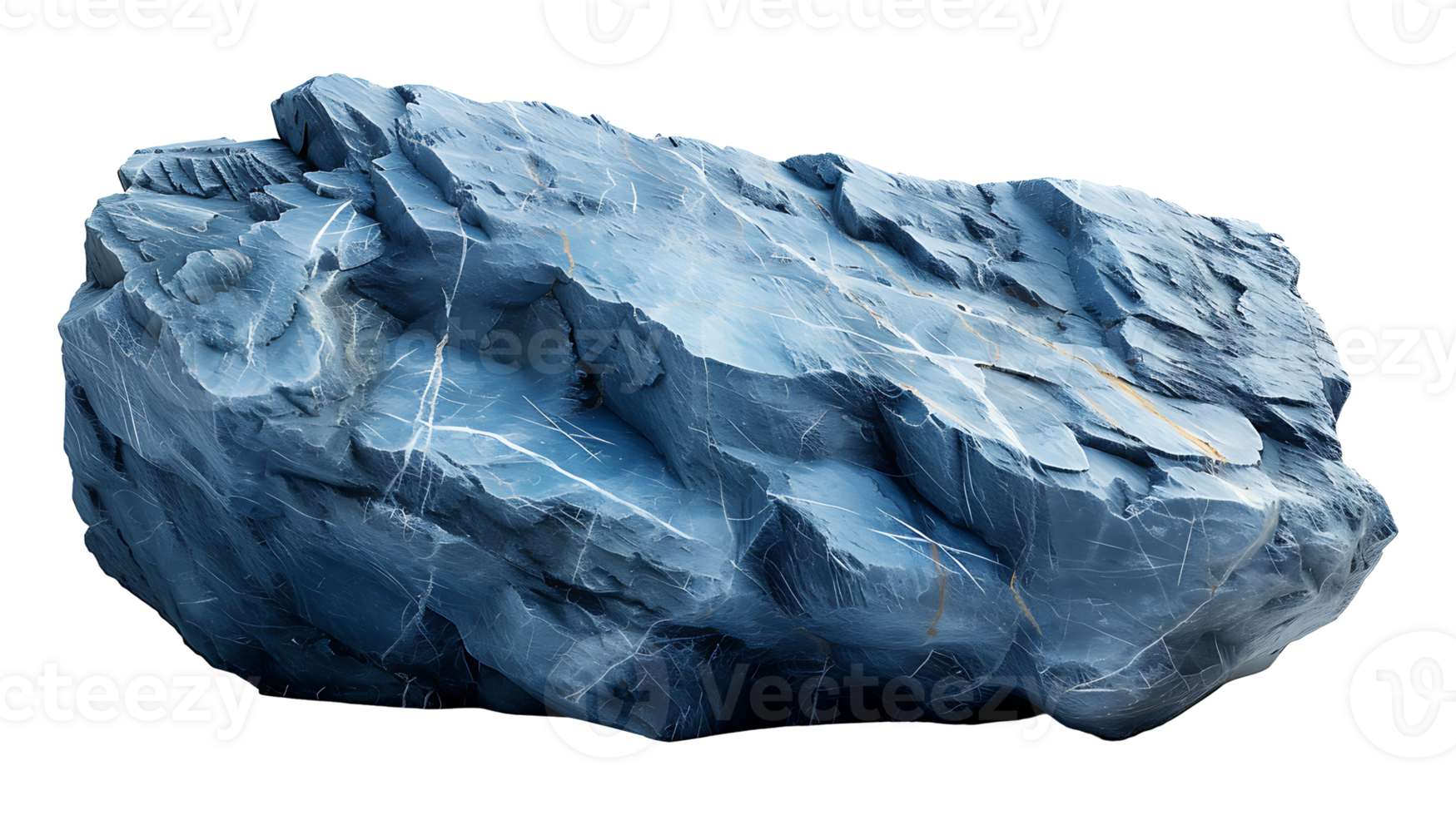 AI generated Blue color stone on a transparent background. Stone png