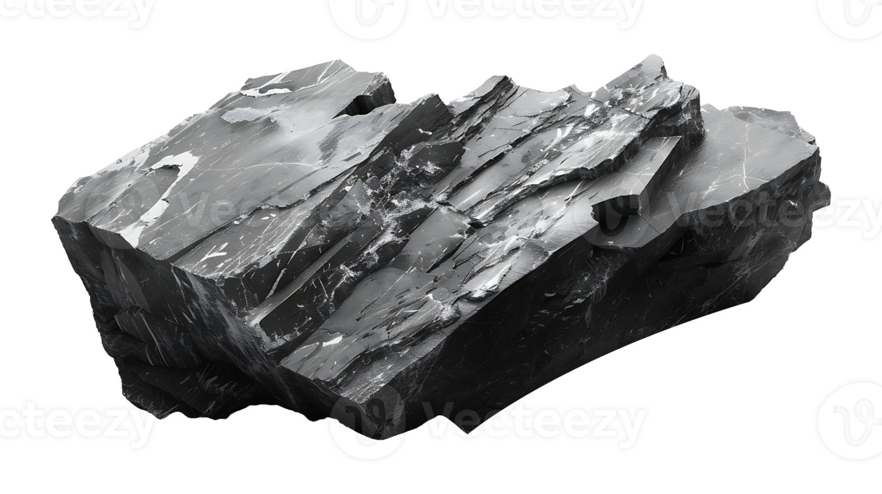AI generated Broken stone on a transparent background. Stone png