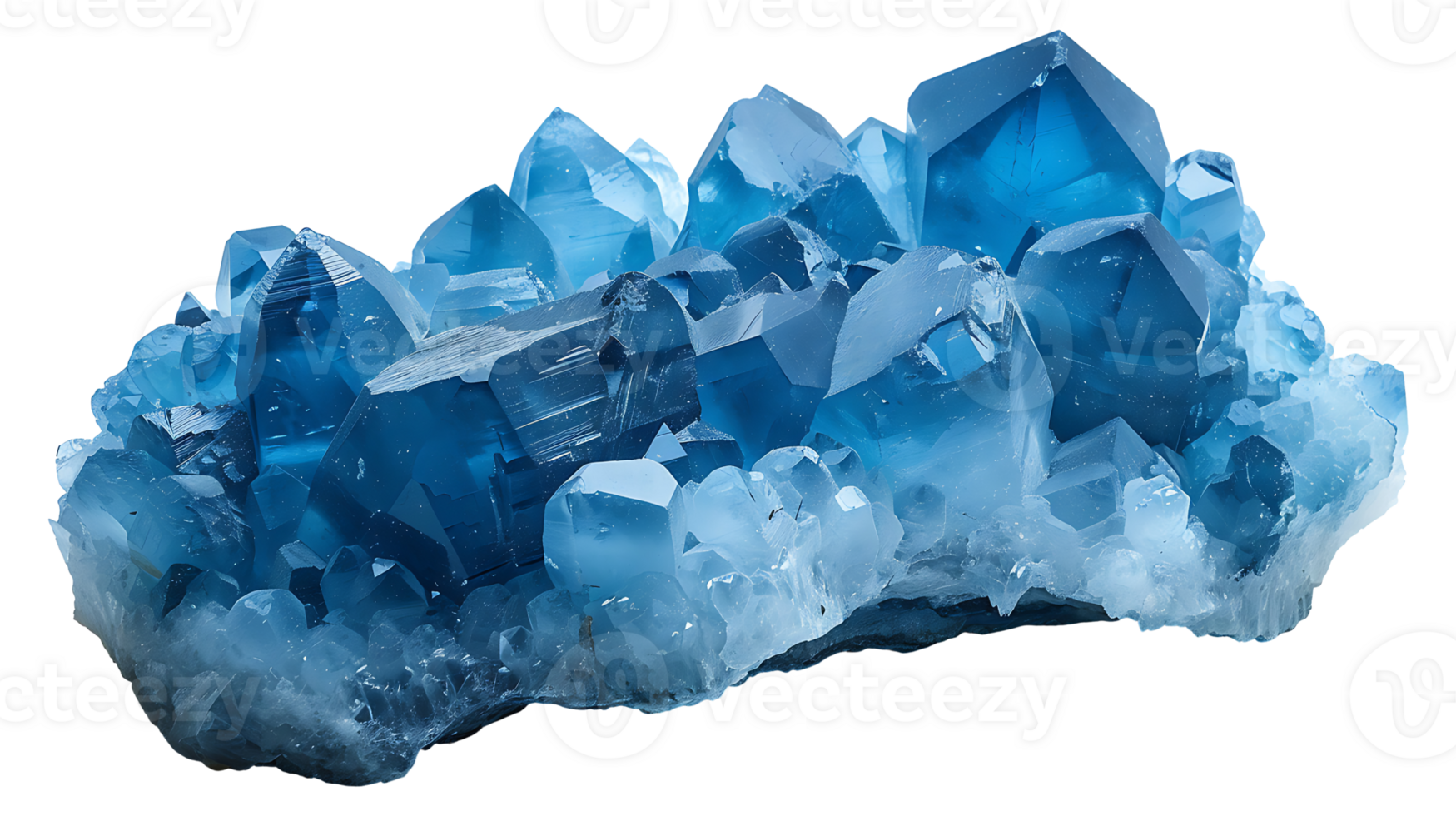 AI generated Blue color stone on a transparent background. Stone png
