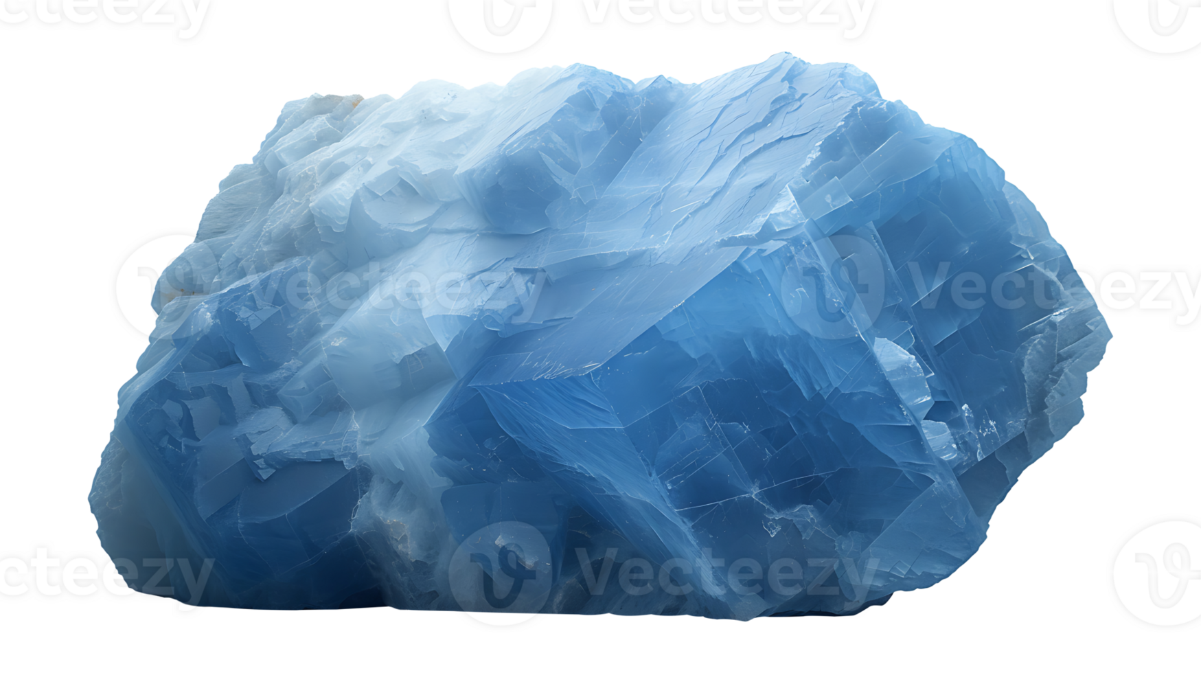 AI generated Blue color stone on a transparent background. Stone png